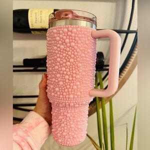 💕Pink Shimmer Pearl Tumbler 🩷